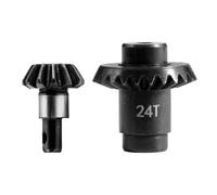 Osmond Kit de Engranajes Cónicos Helicoidales de Sobrevelocidad 12T/24T FCX24 para Puente de Engranajes 1/24 RC Crawler FMS FCX24 FCX18 Piezas de Actualización 12T/24T