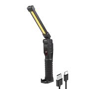 Osmond Linterna de Trabajo LED COB Recargable por USB con Indicador de Capacidad de Energía, Linterna de Mano para Reparación de Automóviles Al Aire Libre