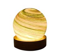 Osmond Luz LED Noche con Forma Bola Cristal y Planeta 3D, Luz Noche con Forma Luna y Galaxia, Luz de Noche USB para Dormitorio, Lámpara de Decoración Mesa con Mesita de Noche C