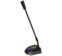 Osmond Microfono capacitivo da tavolo con luce RGB Microfono per computer con riduzione del rumore USB per il gioco Live Streaming