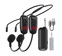 Osmond Microfono Fili A Testa con Auricolare UHF Ricaricabile per Amplificare la Voce in Conferenze e Insegnamento.