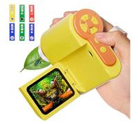 Osmond Microscopio per Bambini, Microscopio Portatile 1000X con Schermo HD per Bambini con Luci LED Regolabili per Bambini
