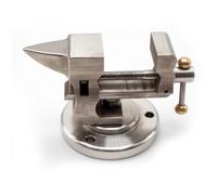 Osmond Mini Pinza da Banco In Acciaio Inossidabile 304 con Incudine, Morsetto da Tavolo Regolabile da 1 Pollice con Base Girevole, Strumento per La Riparazione di Orologi