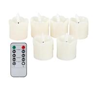 Osmond Parpadeo Sin Llama Velas Votivas con Temporizador Remoto, Batería Operado LED Velas para la Boda Cena Decoración de Mesa