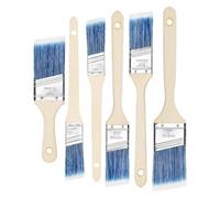 Osmond Pennelli per Pittura, Confezione da 6, 1 Pollice, 1,5 Pollici, 2 Pollici, Pennelli Angolari, Manico In Legno Trattato, Pennelli per Pittura per Pareti, Pennello per Macchie