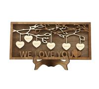 Osmond Placca Decorativa in Legno per Albero Genealogico, Ornamenti per Nome di Famiglia Intagliato, Regalo per La Festa della Mamma, 6 Nomi