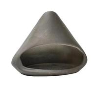 Osmond Porta Incenso in Ceramica, Ciotola per Sbavature Fatta A Mano, Vassoio per Bruciare, Brucia Incenso per Yoga, Compatibile con Bastoncini, Nero