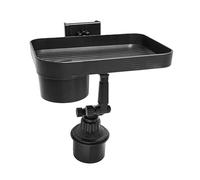 Osmond Portavasos para Automóvil con Bandeja para Alimentos, Soporte para Teléfono, Bandeja con Rotación 360 Grados, Bandeja para Alimentos Automática para Interior del Automóvil