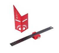 Osmond Righello di Misurazione Multi-Angolo e Righello Scorrevole, Goniometri per Calibro Angolare da 45/90 Gradi, Set di Strumenti Quadrati per Carpentiere per La Lavorazione del Legno