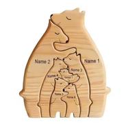 Osmond Rompecabezas de Madera con Forma de Familia de Osos, Regalo Personalizado para El Hogar, Acción de Gracias, Navidad y Conmovedor