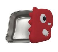 Osmond Scatola Snack per Dinosauri In Acciaio Inossidabile 304 con Contenitore per Tuffo - Rosso