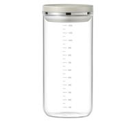 Osmond Serbatoio di Stoccaggio In Vetro Borosilicato Ad Alto Tenore di Carbonio con Sigillatura A Pressione, Set di Contenitori Rotondi Ermetici L