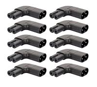 Osmond Spina Adattatore di Alimentazione 90 Gradi 110-250 V IEC 320 C8 2-Pin Un C7 2-Pin 2.5A per Laptop PC Power, 10PZ