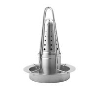 Osmond Supporto per Arrosto di Pollo in Acciaio Inossidabile, Griglia per Arrosto Portatile All'Aperto, Piatto per Pollo Grigliato Rimovibile e Antiaderente.