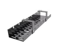 Osmond Tavolo Portaoggetti Portatile da Scrivania con Telaio A Ferretto, Vassoio Portacavi, Supporto per La Gestione Dei Cavi In Metallo