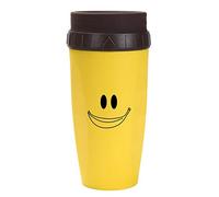 Osmond Tazza French Twist, Tazza per Succo di Caffè con Bevanda Fredda, Isolamento In Plastica Portatile, Tazza con Cannuccia per Caffè, Faccina Sorridente