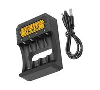 OSNIYAW 1. Le batterie al litio da 5 V vengono ricaricate con quattro canali di ricarica indipendenti per batterie AA ricaricabili e una tripla batteria con quattro slot