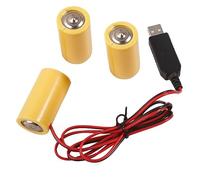 OSNIYAW 1 Set LR14 C Batteria Eliminatori Cavo Cavo USB 5V2A Cavo di Alimentazione per Sostituire 3x 1.5V LR14 C Batteria per Stufa Torce