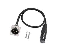 OSNIYAW Adattatore universale XLR per montaggio a pannello, contatti schermati, alloggiamento durevole per dispositivi musicali, mixer, 60 cm OFC maschio a femmina, adattatore per montaggio a pannello