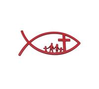 OSNIYAW Adesivo 3D per auto a forma di pesce, in metallo, autoadesivo, per finestrini dell'auto, paraurti, emblemi cristiani a forma di pesce