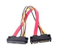 OSNIYAW Cavo prolunga Alimentazione, Adattatore per Cavo prolunga Maschio a Femmina da 22 Pin per Disco Rigido, SSD, Alimentazione Estensione PCIE