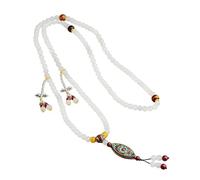 OSNIYAW Collana di perle di agata naturale con lunghezza regolabile per diversi stili di utilizzo, adatta per lavoro e feste, m, come descritto, come descritto