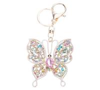 OSNIYAW Elegante portachiavi a farfalla con perline scintillanti Miscela permanente gioielli in metallo Aggiunta gioielli per l ' accesso ai Presente concetto Portachiavi a farfalla in pietra