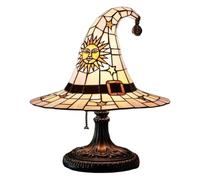 OSNIYAW Lampada luminosa con cappello da strega, luce notturna in resina, lampada da comodino, lampada da tavolo per cameretta dei bambini, decorazione per la casa