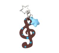 OSNIYAW Portachiavi a forma di nota musicale, in acrilico, a tema musicale, per borse, zaini, borse, accessori in marrone e blu, portachiavi con nota musicale, Marrone, Taglia unica