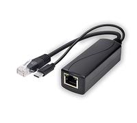 OSNIYAW Power Over Ethernet Splitter 48 V a 5 V USB Tipo C 5, 5 x 2, 1 mm 3, 5, 35 mm Interfacce Cavo adattatore di alimentazione per fotocamera tramite Ethernet Splitter Adattatore USB per fotocamera