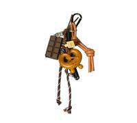 OSNIYAW Pratico portachiavi con ciondolo a forma di bagel e cioccolato, per aggiungere un tocco di creatività a qualsiasi zaino, portachiavi con cioccolatini e bagel, Stile 02