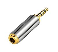 OSNIYAW Presa jack da 2,5 mm a jack da 3,5 mm, stereo interamente in metallo, connettore adattatore per cuffie, lettore MP3, maschio