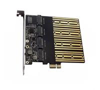 OSNIYAW Scheda adattatore PCIeX1 compatta Il chip ASM1064 trasforma l'unità in 4 porte per un accesso ai dati più veloce da unità a processore