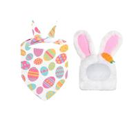 OSNIYAW Set con sciarpa, sciarpa, coniglio, cappello, per divertimento in famiglia e decorazione per la casa, prato, abbigliamento per vacanze, feste, abito