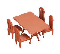 OSNIYAW Set di mobili per giochi di ruolo per bambini, tavolo da pranzo e sedia, statuetta in miniatura per casa delle bambole, paesaggio e narrazione di storie, set per casa delle bambole con tavolo