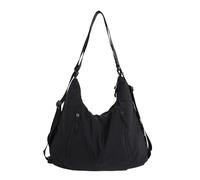 OSNIYAW Spaziosa borsa a tracolla in nylon all'interno dello zaino che garantisce la sicurezza degli oggetti durante i pendolari e offre comfort e stile, Nero