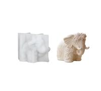 OSNIYAW Stampo per candele in silicone con madre thailandese e elefanti per elegante decorazione domestica, robusto stampo in silicone con motivi di elefanti tailandesi per la produzione di sapone