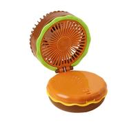 OSNIYAW Ventilatore da tavolo a batteria a forma di hamburger, a velocità semplice, per ufficio, comodino o attività all'aperto, ventilatore per hamburger