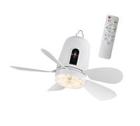 OSNIYAW Ventilatore sospeso Ricaricabile da 42 cm con Funzione Timer Luce dimmerabile per Ventola Raffreddamento all ' Ombra scoppiata nel Cortile della Tenda