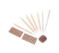 OSOLADY 1 Set di timbri con Numeri e Lettere per Argilla - Strumenti per intagliare con Manico in Legno - Aghi per scolpire l'argilla, Modellare la Ceramica e Realizzare lavori Artigianali.