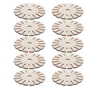 OSOLADY 10 Dischi in Legno per intrecciare: creatore di Braccialetti dell'amicizia Portatile - Piastra per intrecciare Kumihimo a 16 Fessure con tacche - Strumento per Gioielli Fai da Te per