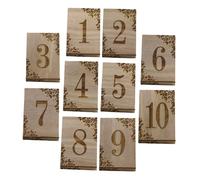 OSOLADY 10 Numeri da Tavolo in Legno Rustici per Matrimonio, Segnaposto Numerici 1-10 per Decorazione Centrotavola, Set da 10 Pezzi per Eventi e Feste