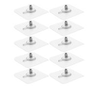 OSOLADY 10 Pezzi Adesivi per Muro senza Traccia in Acrilico Argento, Ganci Multifunzionali Resistenti Oltre 5 Kg per Appendere Quadri e Oggetti Pesanti su Pareti Solide