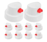 OSOLADY 10 Pezzi Ugelli Spray per Vernice Pulsante, Compatibili Bombolette Aerosol, Accessori Spray per Graffiti e Arte in Materiale Pe Bianco