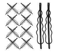 OSOLADY 100 pezzi Metal Hair Pins Wave Design Non-slip Barrettes For Women Strong Hold Side Bangs Clips Versatile Styling All-day Wear