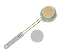 OSOLADY 1set Spazzola Lunga Per Doccia Con Testine Intercambiabili Esfoliante Per Schiena Massaggio e Pulizia Profonda Della Design Ergonomico Con Manico Per Maggiore Comfort e Stoccaggio
