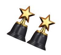 OSOLADY 2 Pezzi Coppa Stella in Plastica, Mini Premio Oro, per Studenti, per Tornei Sportivi e Party Favor, per Motivare Gli Studenti