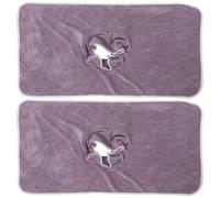 OSOLADY 2 pezzi Coprilettino da massaggio - Coprilettino morbido con foro per il viso - Asciugamano riutilizzabile per lettino da massaggio e spa per la cura della pelle 80x40 cm (grigio)