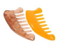 OSOLADY 2 Pezzi Pettine per Massaggio in Resina per Testa e Collo Design a Otto Denti per Rilassare i Tessuti Molli e Alleviare lo Stress Effetto Confortevole sulla Pelle