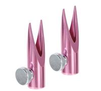 OSOLADY 2 Pezzi Temperamatite Doppio Slot in Alluminio per Matite Cosmetiche Temperamatite di Precisione Portatile per Sopracciglia Eyeliner e Lipliner Strumento Versatile per